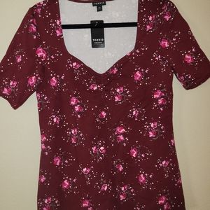 Torrid floral and star print top